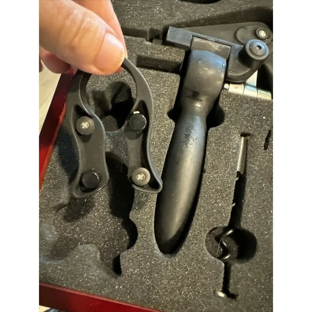 Vintage La Vigna‎ Wine Opener & Accessories Set Wood Box